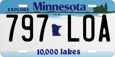 MN license plate 797LOA