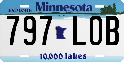 MN license plate 797LOB