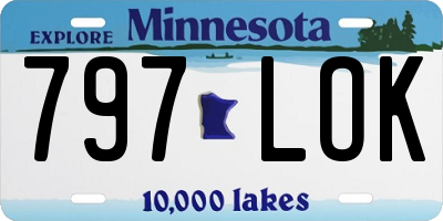 MN license plate 797LOK