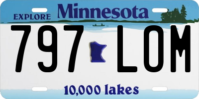 MN license plate 797LOM