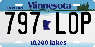 MN license plate 797LOP