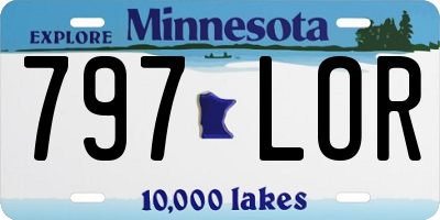 MN license plate 797LOR