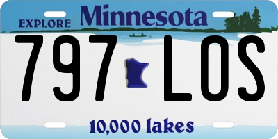 MN license plate 797LOS