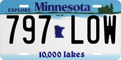 MN license plate 797LOW