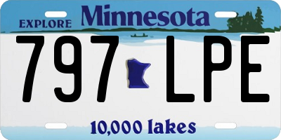 MN license plate 797LPE