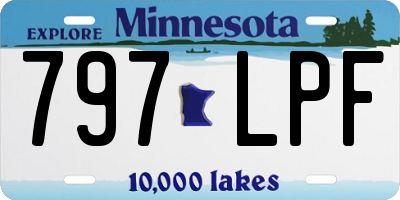 MN license plate 797LPF