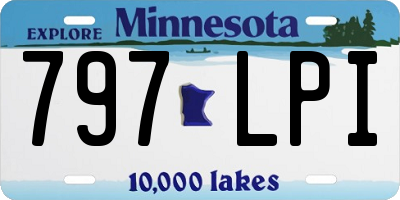 MN license plate 797LPI