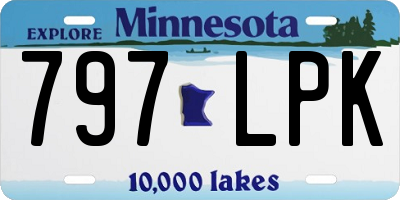 MN license plate 797LPK