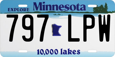 MN license plate 797LPW