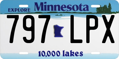MN license plate 797LPX
