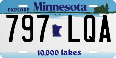 MN license plate 797LQA