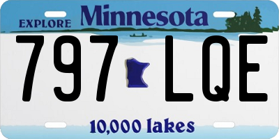 MN license plate 797LQE