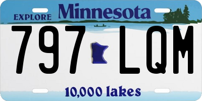 MN license plate 797LQM
