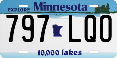 MN license plate 797LQO