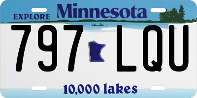MN license plate 797LQU