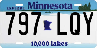 MN license plate 797LQY