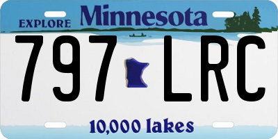 MN license plate 797LRC