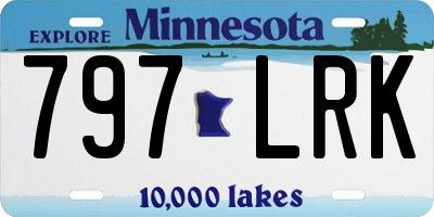 MN license plate 797LRK