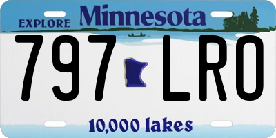 MN license plate 797LRO