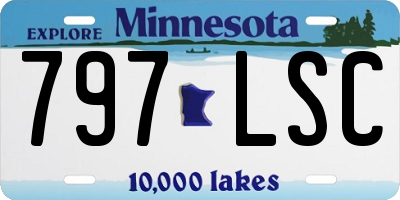 MN license plate 797LSC