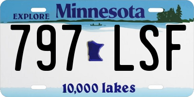 MN license plate 797LSF