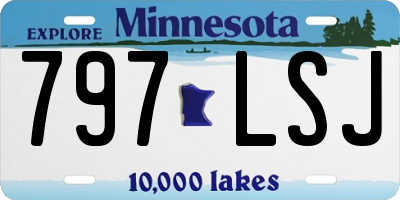 MN license plate 797LSJ