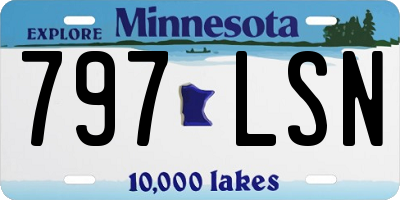 MN license plate 797LSN