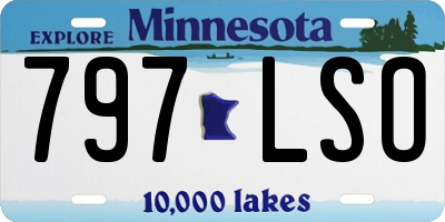 MN license plate 797LSO
