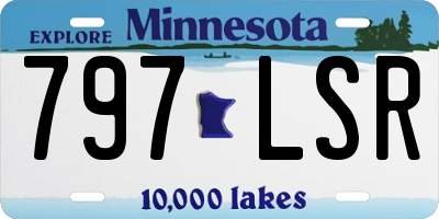 MN license plate 797LSR