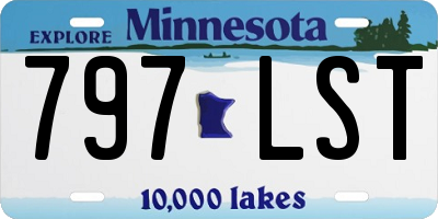 MN license plate 797LST