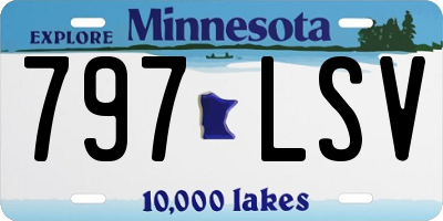 MN license plate 797LSV