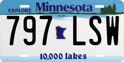 MN license plate 797LSW