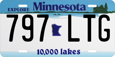 MN license plate 797LTG