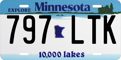 MN license plate 797LTK