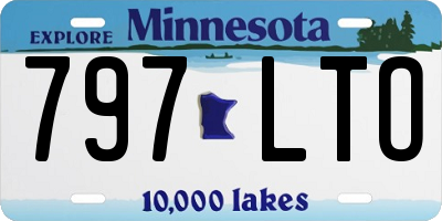 MN license plate 797LTO