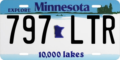 MN license plate 797LTR