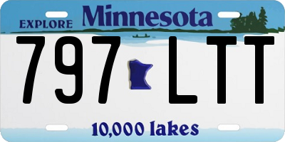 MN license plate 797LTT