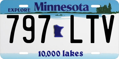 MN license plate 797LTV