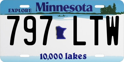 MN license plate 797LTW
