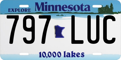 MN license plate 797LUC
