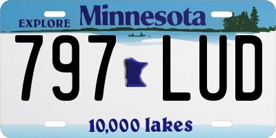 MN license plate 797LUD