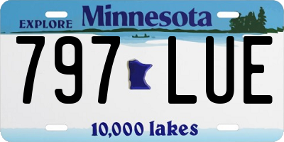 MN license plate 797LUE