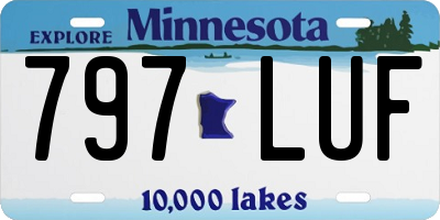 MN license plate 797LUF