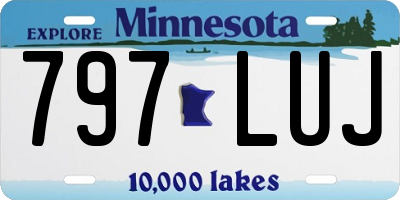 MN license plate 797LUJ