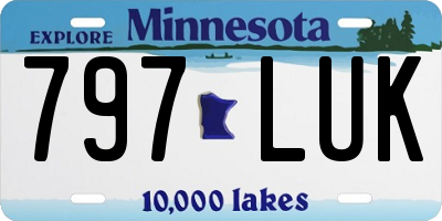 MN license plate 797LUK