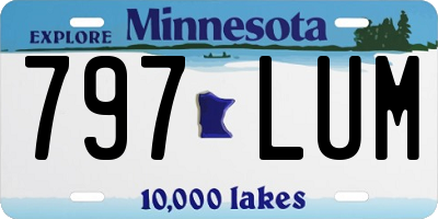 MN license plate 797LUM