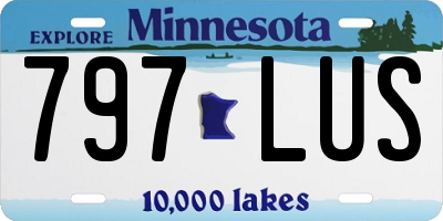 MN license plate 797LUS