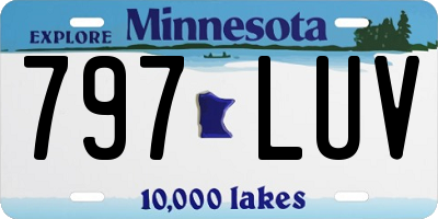 MN license plate 797LUV