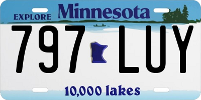 MN license plate 797LUY