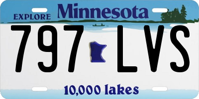 MN license plate 797LVS